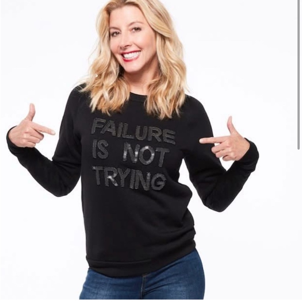 Bow & Drape + Spanx Failure Is Not Trying Black Sequin Sweatshirt Size medium